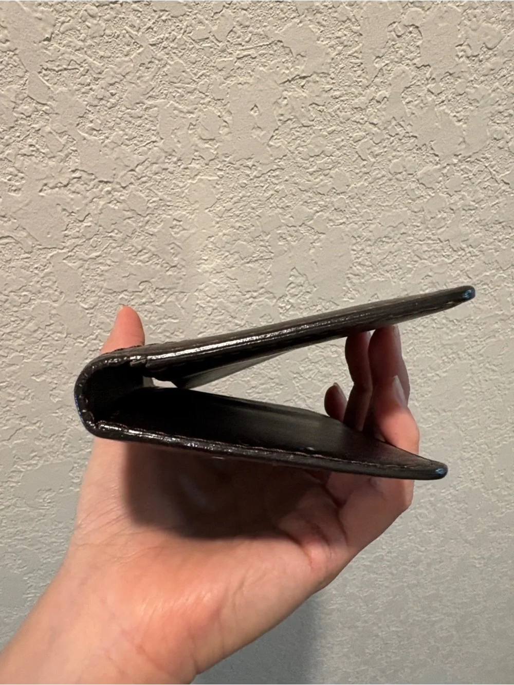 Louis Vuitton Bifold Black Leather Long Wallet